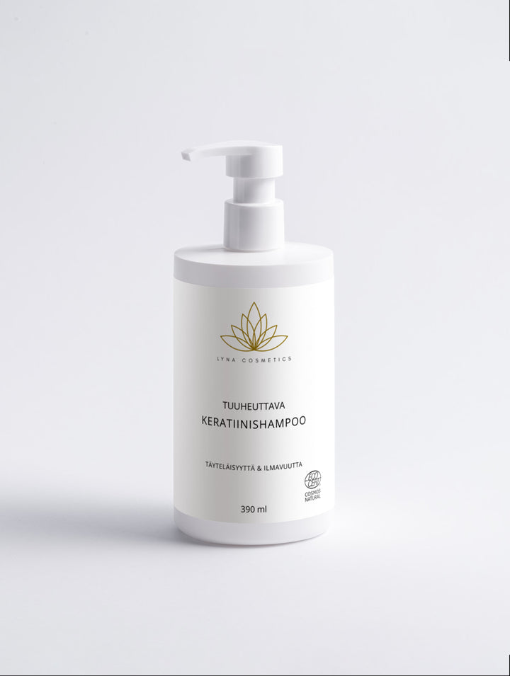 Tuuheuttava keratiinishampoo