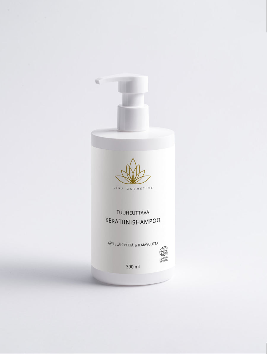 Tuuheuttava keratiinishampoo